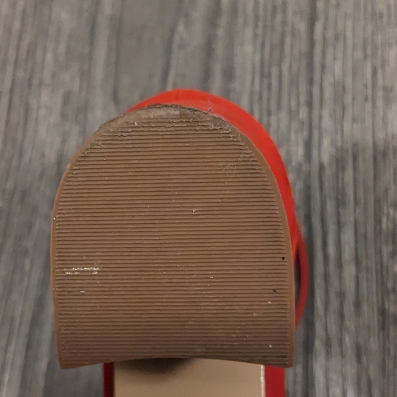 Aldo Red Strappy 2 in block Heeled Sandal, Size 6 - Picture 6 of 9